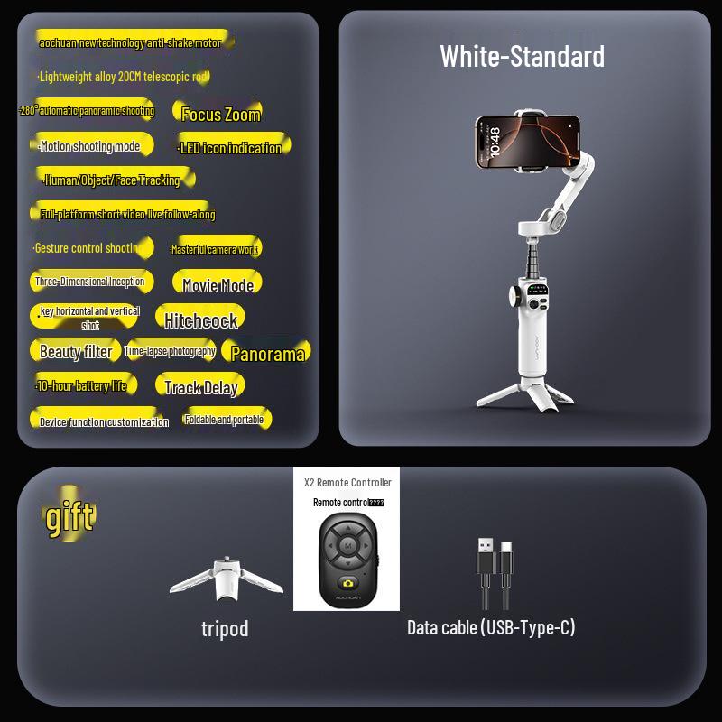 Ручной стабилизатор Oikawa Smart X2: Трехосевой мобильный стабилизатор с AI-трекингом для прямых трансляций