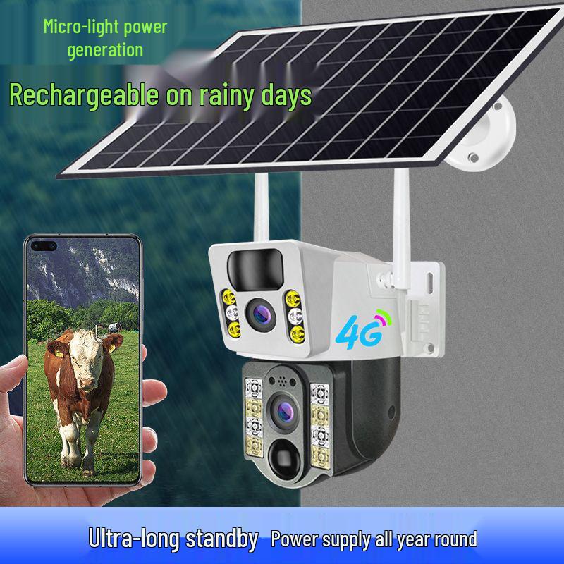 V380PRO Солнечная 4G Уличная Водонепроницаемая HD Камера с Беспроводным Подключением и Мобильным Удаленным Просмотром