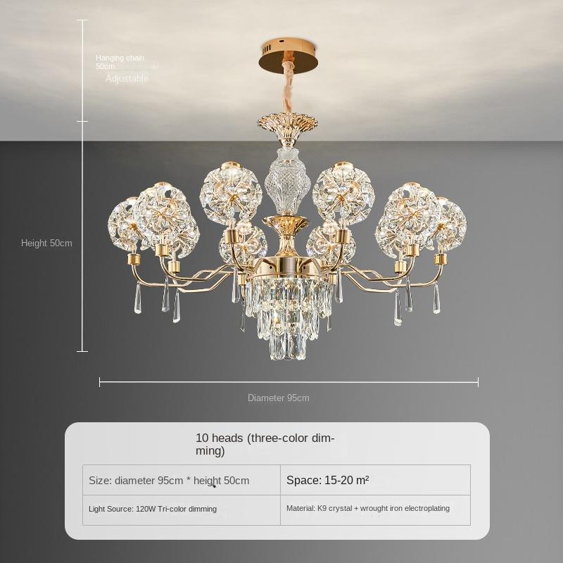 Люстра Гостиная Освещает Современную Простую Атмосфера Хрустальные Лампы