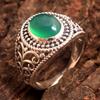 Кольцо с зеленым ониксом, подарок для мамы, украшения с драгоценными камнями, серебряные украшения с подвесками, натуральный драгоценный камень