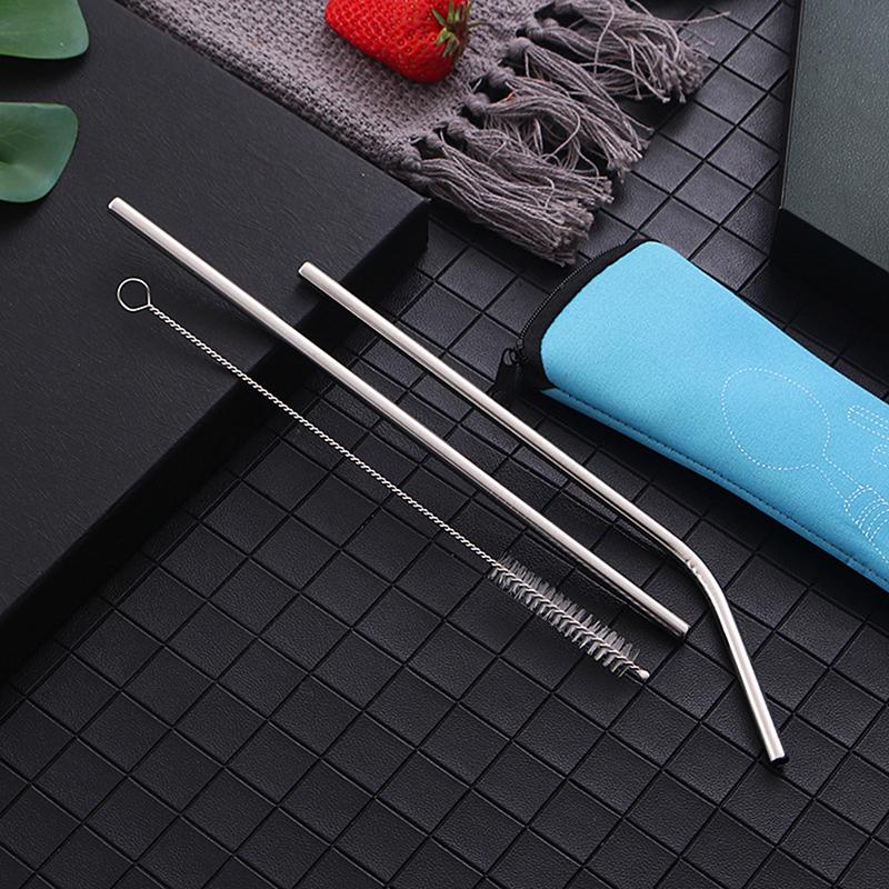 8 шт. посуда из нержавеющей стали, соломенная вилка, ложка, столовые приборы для семейного путешествия, кемпинга