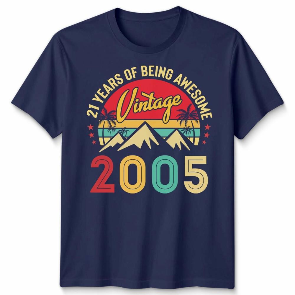 Vintage 2005 21 Years Old Gifts 21St Birthday For Unisex Tshirt