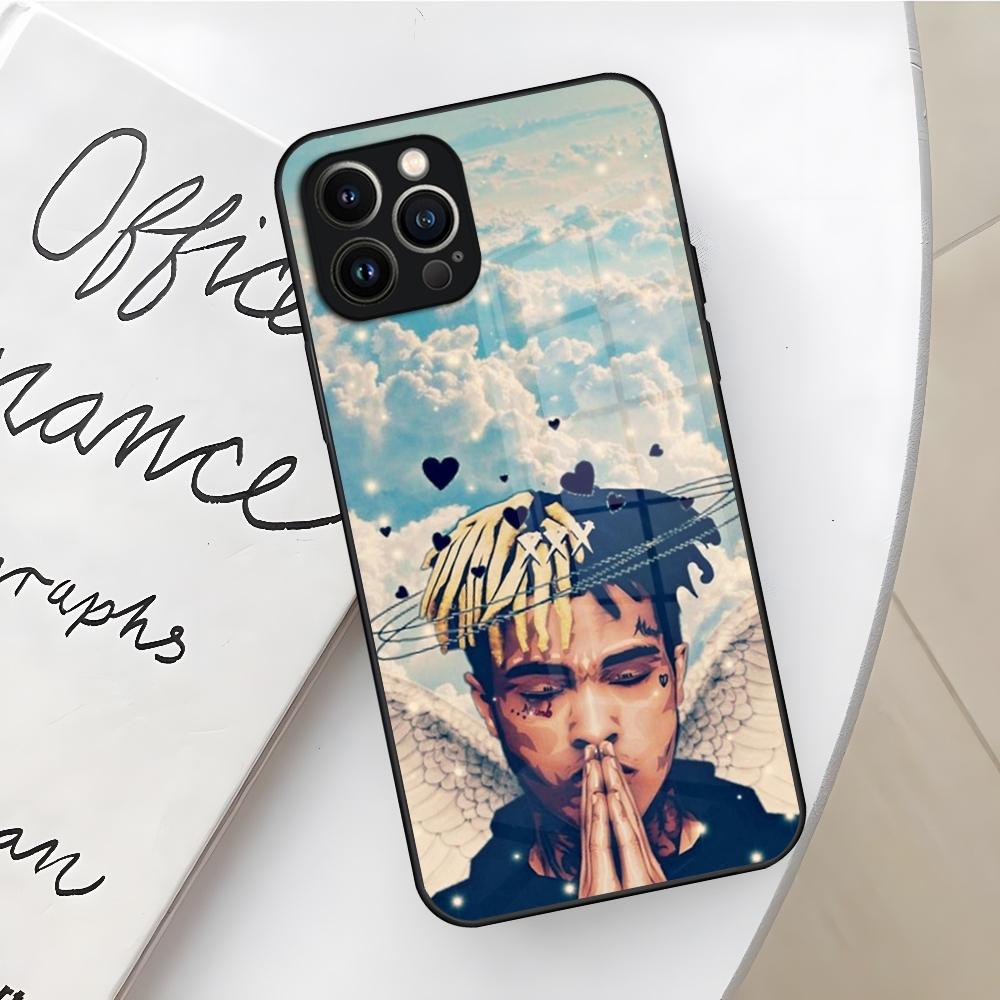 Чехол для телефона рэпера Xxxtentacion для Iphone 17 16 Air 15 14 12 11 13 Pro Max Mini X Xr Xs Se Стеклянный чехол Puls