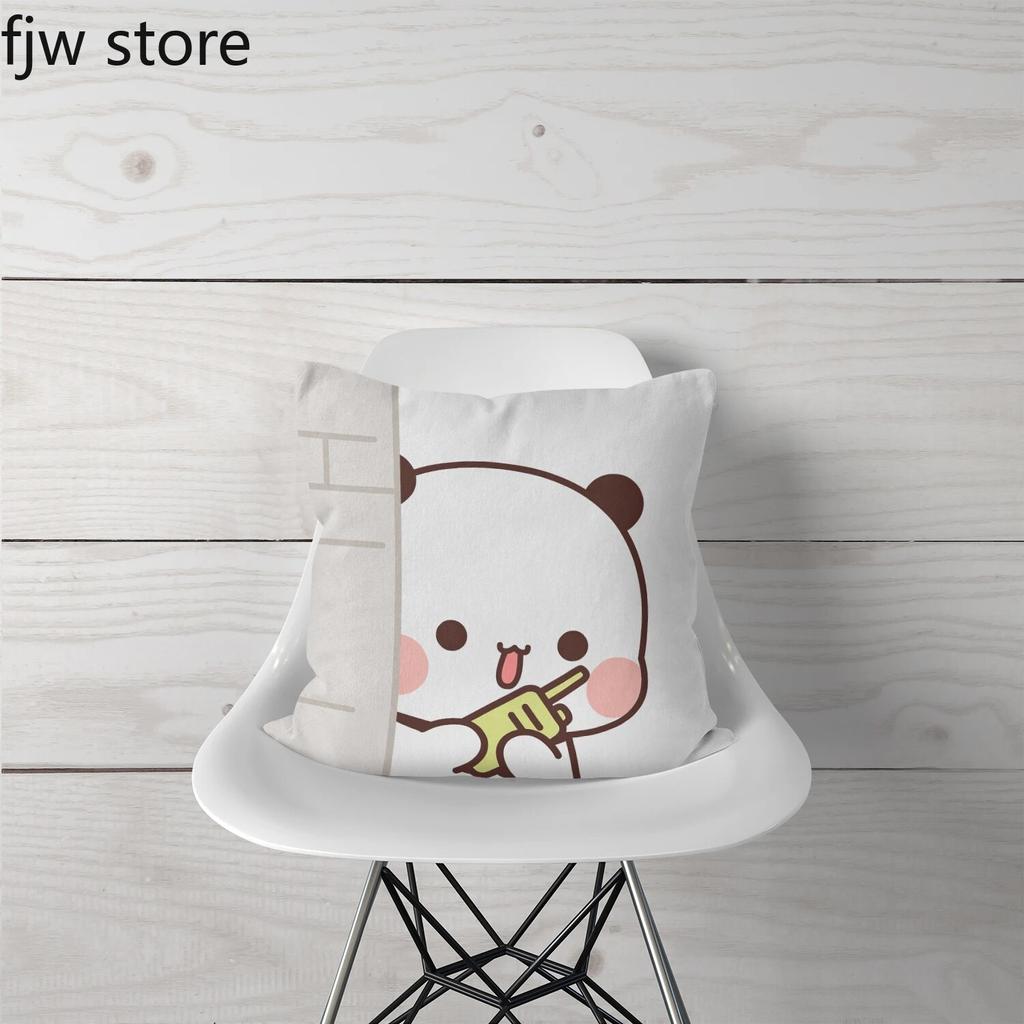 Cute Red Panda Throw Pillow Cover Fashion Anime  Boob   Sofa Chair Bed Cushion  Room Home Decoration