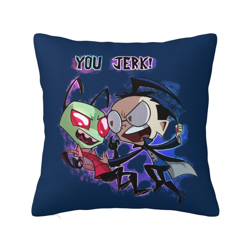 Invaders Zims Cartoon Square Pillow Case Cushion Covers Funny Zippered Decor Throw Pillow Case Cover For Home 40X40Cm