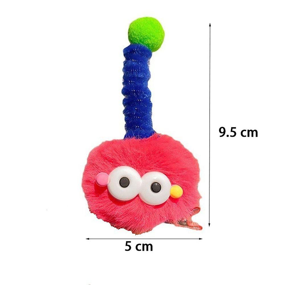 Пушистая заколка-брикет ручной работы, заколка для челки, милый боковой зажим, заплетенные волосы