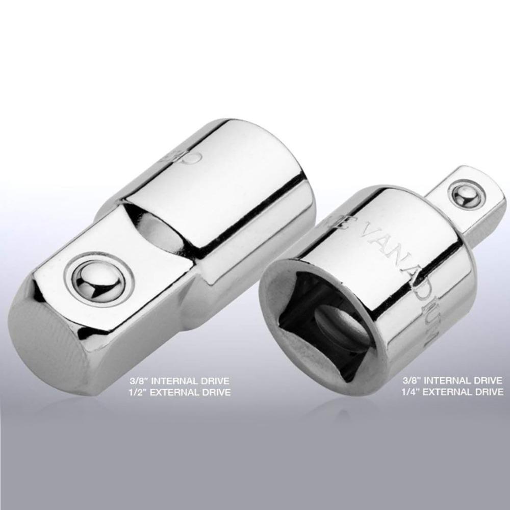 3/8in Drive T Handle Socket Holder 1/4" and 1/2" Adaptors T Handle Wrench Set  Auto Shop