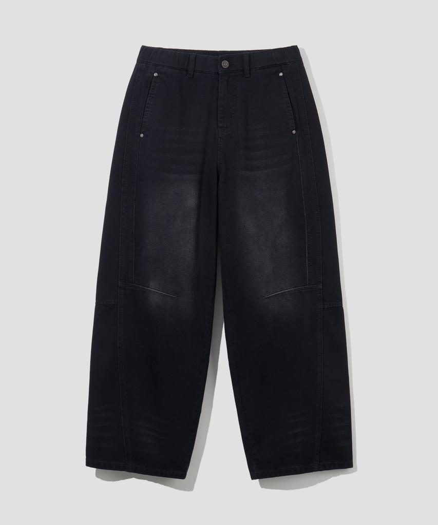 Age O.D. Vintage Elastic Waist Balloon Denim Pants [Black]