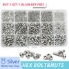 M2 M3 M4 M5 M6 Hex Bolts and Nuts Kit Stainless Steel Hexagon Button Round Head Allen Motorcycle Fairing Bolt Scooter Screw Set