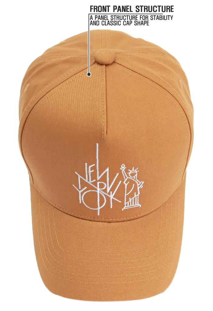 Подлинная кепка с вышивкой в виде статуи Свободы из Нью-Йорка, глубокая, большого размера, корейская брендовая кепка, верблюжья кепка [FLIPPER] для мужчин (МЛ, Браун)