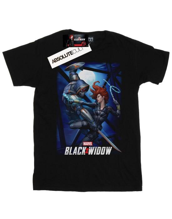 Marvel Mens Black Widow Movie Bridge Battle T-Shirt