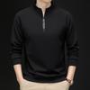 Весенне-осенний мужской свитшот на молнии до середины груди, мужская футболка с высоким воротником-стойкой, повседневная с длинным рукавом, мужская одежда, куртка