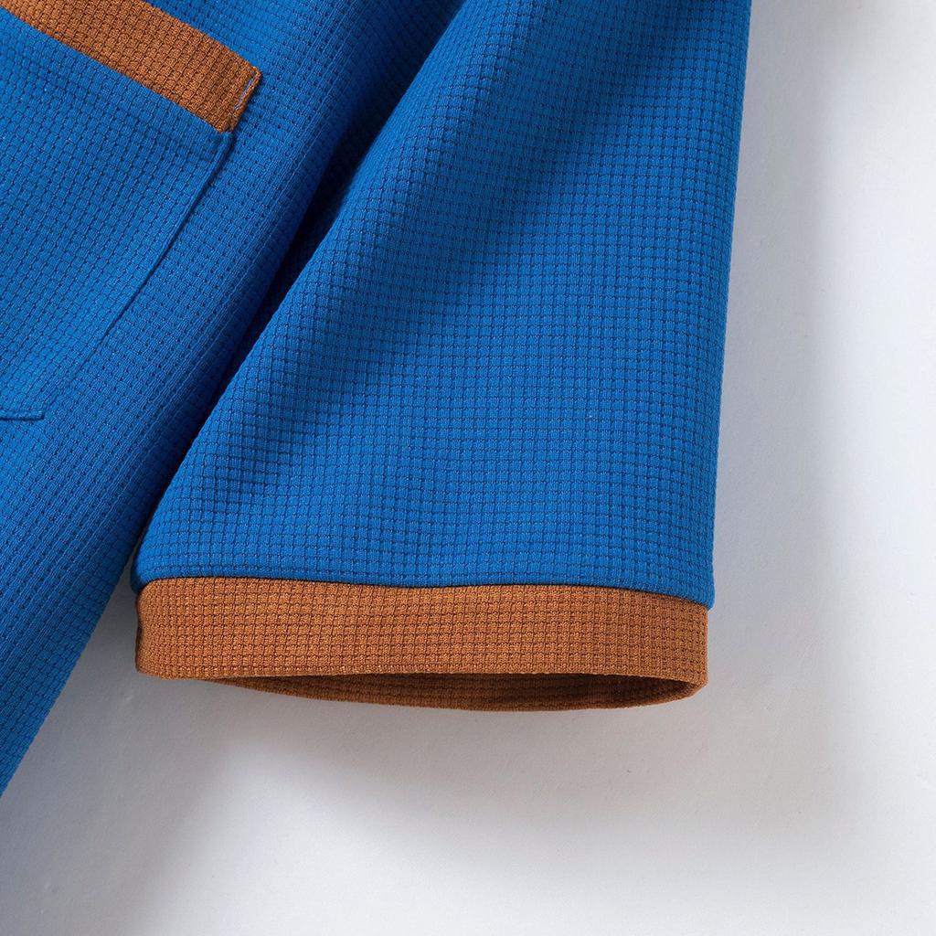 Мужские повседневные шорты с короткими рукавами и пуговицами с лацканами, комплект из двух предметов