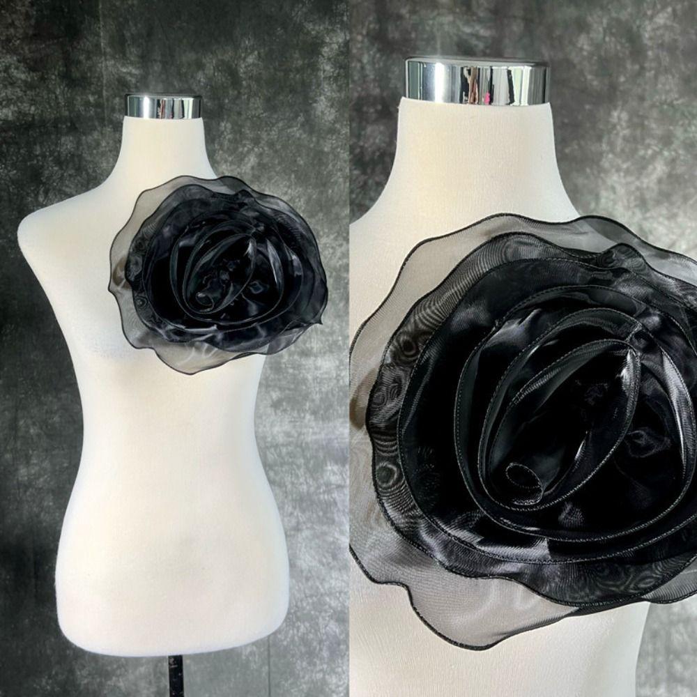 Handmade 3D Flower Corsage Clothing Dress Neck Decoration Chest Flower Fashion Rose Flower Patch