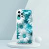 Для iPhone 15 16 14 13 12 mini 11 Pro Max XS X XR SE 7 8 Plus Силиконовый Прозрачный Чехол Красивые Цветы Листья Роскошный Чехол для Телефона