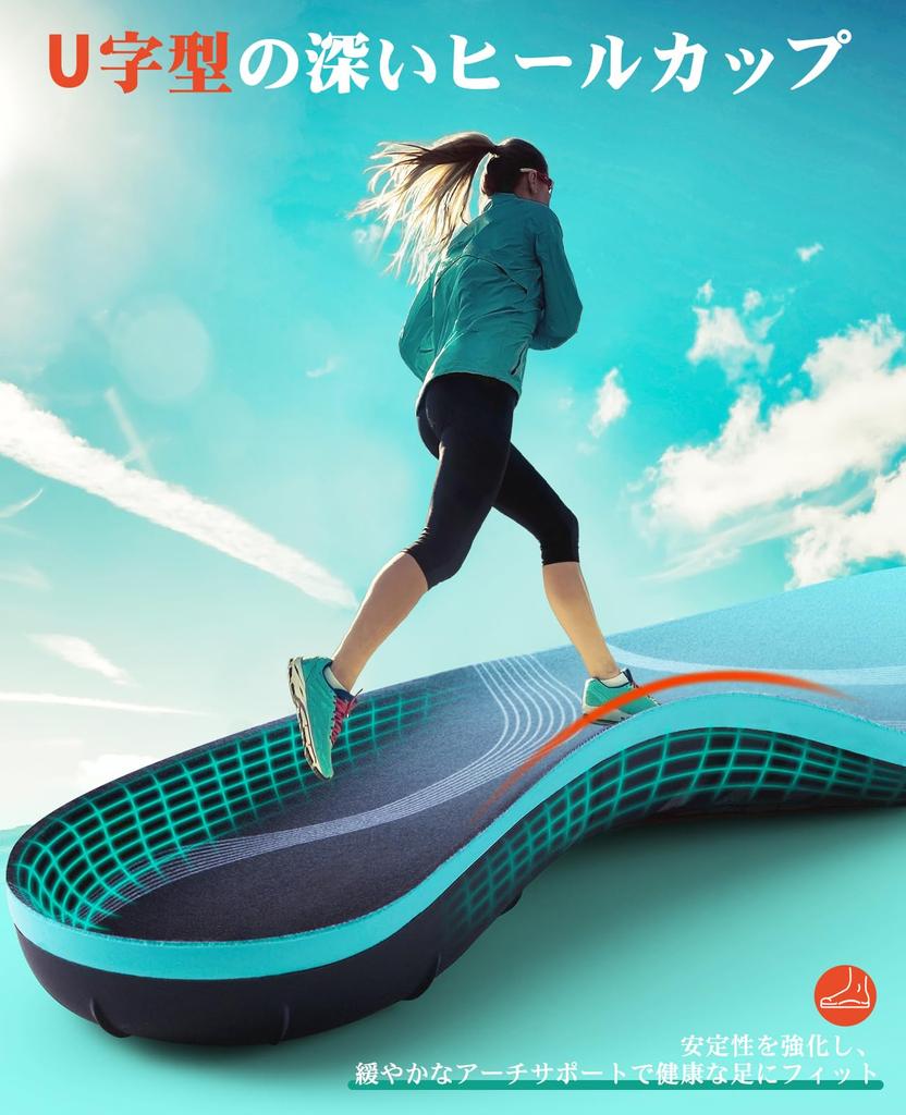 Поглощение свода стопы для поддержки и сохранения красивого свода стопы без спорта легкая и регулируемая стелька из пены с эффектом памяти, стелька, [Ударная ходьба,