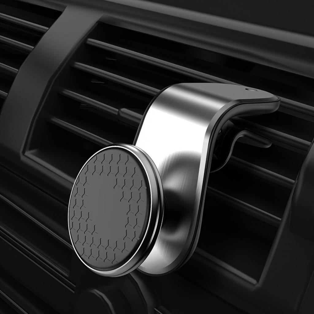 Премиальный металлический магнитный держатель для телефона в автомобиль с вращением на 360°, ультратонкий L-образный дизайн