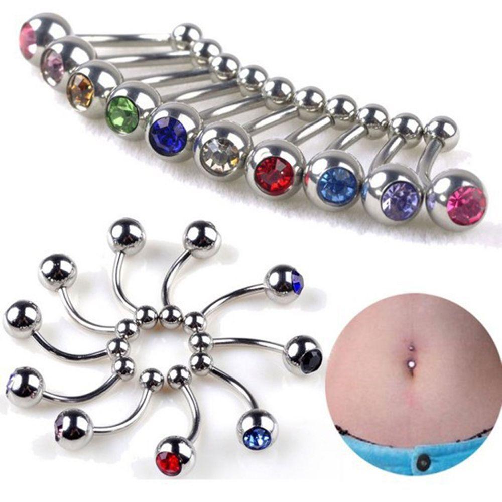 12x316L Surgical Steel Fashion Summer Bikini Jewelry Body Piercing Belly Button Navel Bar Ring