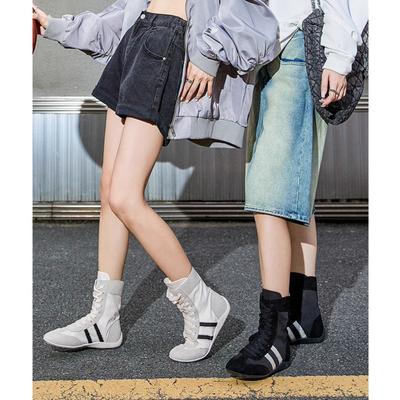 Adi та же точка боксерки увеличение внутренней высоты балетки спортивный стиль короткие ботинки женщины дышащие модные моральные тренировочные туфли женщины