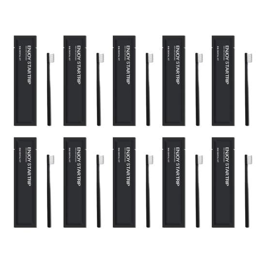 10Pcs Disposable Toothbrushes Individually Wrapped Soft Bristles Dental Care Disposable Travel Toothbrushes for Hotels Camping