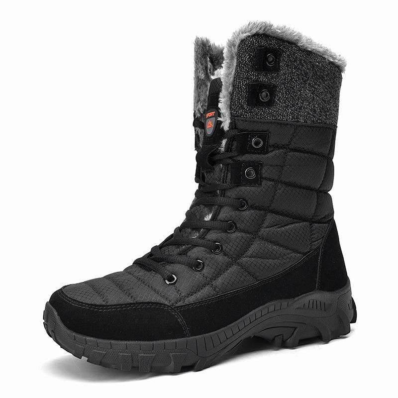Winter Outdoors Snow Boots Ankle Boots Non-Slip Waterproof Thermal Northeast Plus Size Cotton Shoes Lightweight Cold-Proof Waterproof Men's Boots