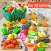 Набор очищаемых фруктов и овощей для ролевых игр - Забавная кухонная игрушка для детей