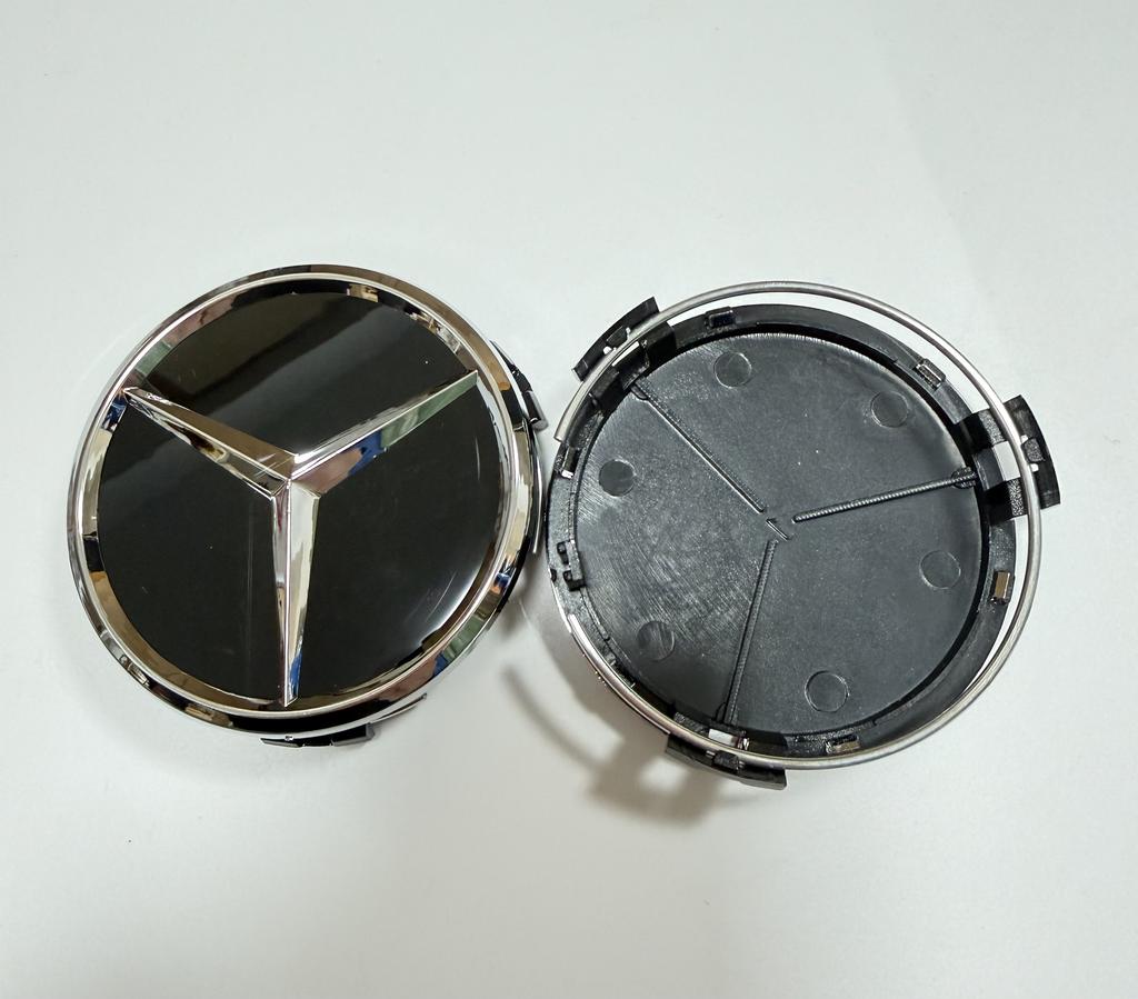 ATOW5 4 replacement parts of 75mm wheel hub cover logo, car wheel center cover wheel outer sticker, suitable for Mercedes Benz A, B, C
