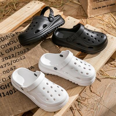 Модные сандалии на платформе с вырезами для женщин Летние нескользящие пляжные клоги Ева сандалии Женские сандалии на толстой мягкой подошве Садовая обувь Шлепанцы