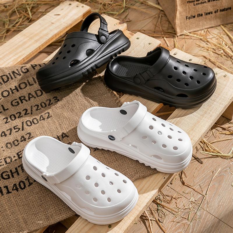 Модные сандалии на платформе с вырезами для женщин Летние нескользящие пляжные клоги Ева сандалии Женские сандалии на толстой мягкой подошве Садовая обувь Шлепанцы