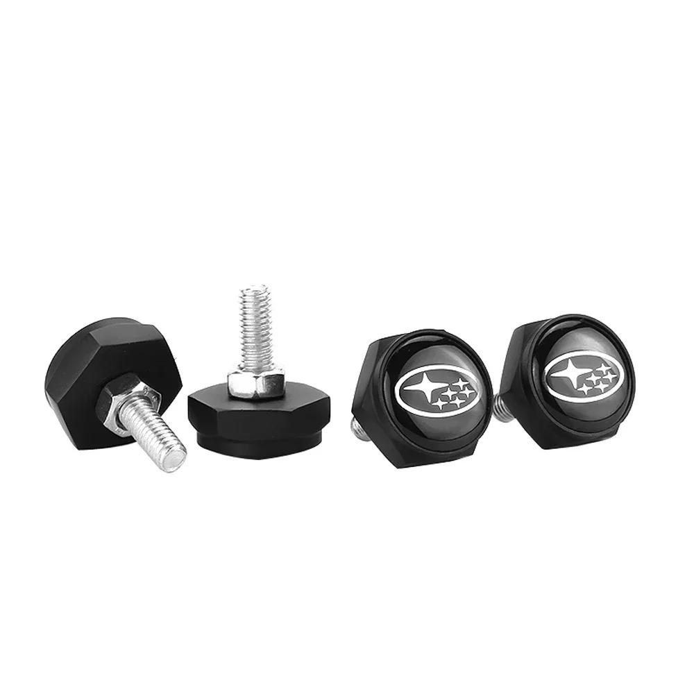 Car Decoration License Plate Bolts Chrome Screws Nuts for Subaru WRX BRZ STI Legacy Forester Outback Impreza Badge Accessories X777