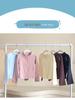 Children's 2025 Spring/Autumn Boys' Solid Round Neck Sweatshirt & Girls' Fashionable Korean-Style Shirt