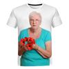 Fashion Senior Women Licking Red Popsicle 3d Printed Summer Men's T-shirt Kawaii Grandma Fun Popsicle Short Sleeve Top 6xl