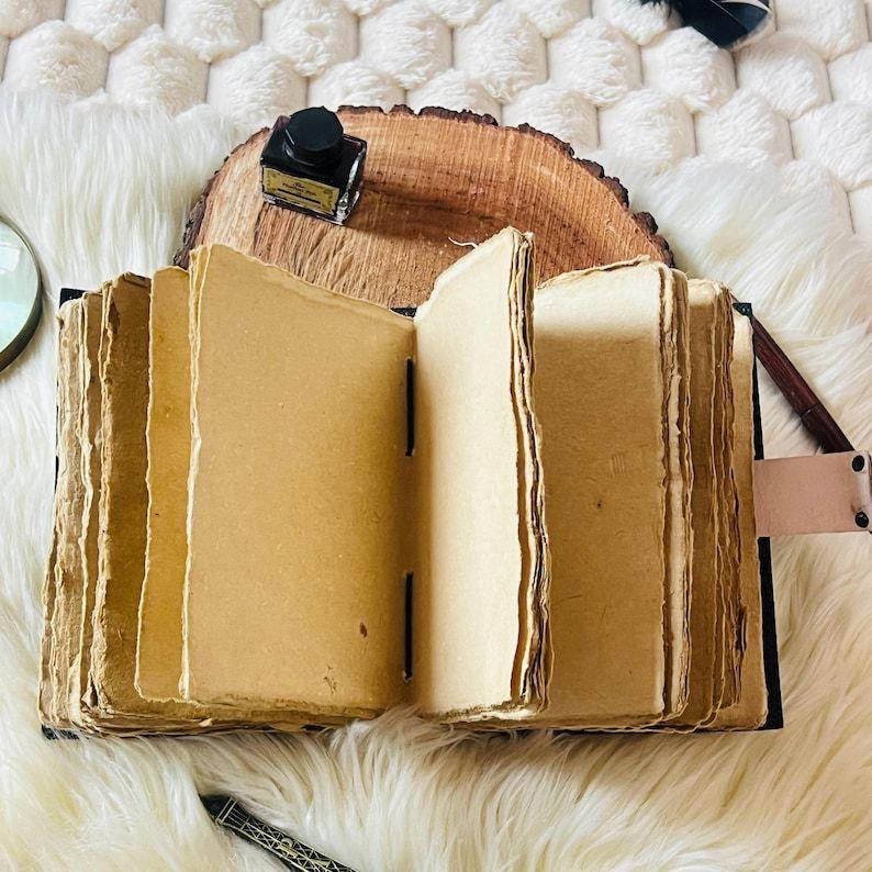 Large Leather Grimoire Journal: Tree of Life Book of Shadows