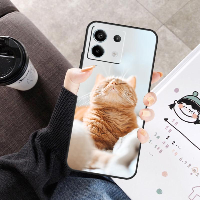 Милый Чехол-Животное Кошка Для Xiaomi Redmi Note 14 13 10 11 12 15 Pro Plus Чехол Для Redmi 15 15C 14C 10C 12C 13C