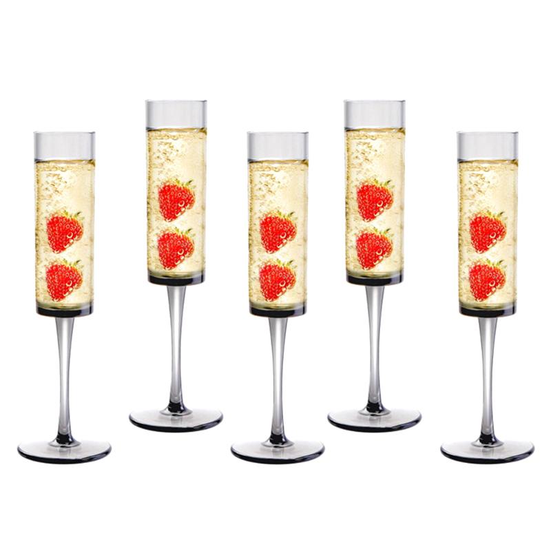 5 шт. акриловых бокалов для шампанского, прозрачные бокалы для коктейлей, креативные бокалы с защитой от падения для баров, пабов, клубов, посуды для напитков