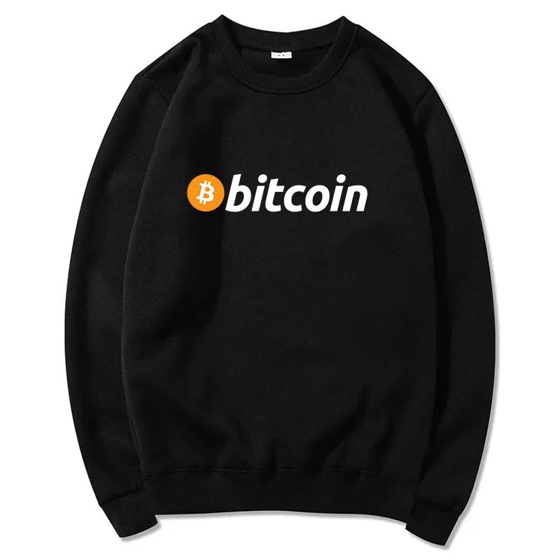 New Unisex ONeck Sweatshirt Comfortable Unisex Bitcoin Printed Printed Hoodie Fashion Unisexs Pullover Street Trendy Unisexs Clothing