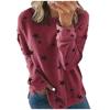 Women's Loose Plus Long Sleeved T-shirt Printed Hoodie