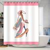 Искусная Мода Занавеска для Душа Туфли на Высоком Каблуке и Балетки Декоративная Принтованная Водонепроницаемая Домашние Аксессуары для Ванной Комнаты для Девочек и