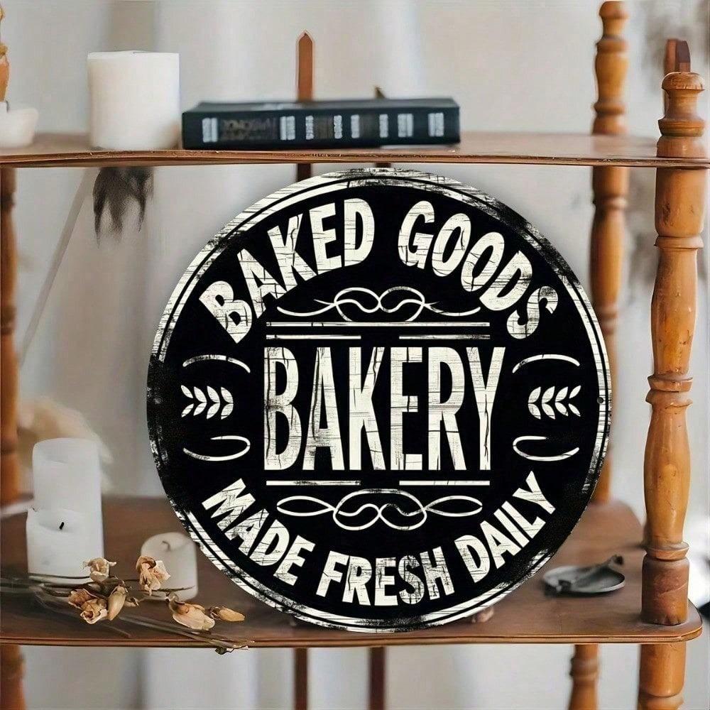 Vintage Metal Tin Sign 8x12 Inch Retro Kitchen Wall Decor Rustic Funny Bakery Art for Home Cafe Bar Aluminum