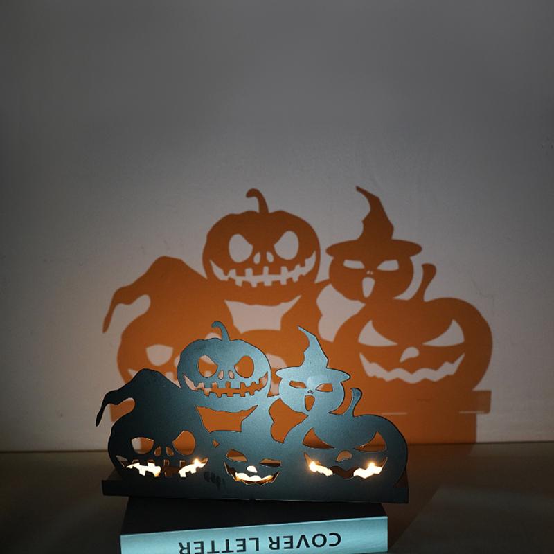 Железный художественный подсвечник в виде тыквы, железный подсвечник на Хэллоуин