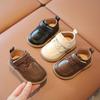 Baby 2024 Autumn New Soft Sole Shoes Children's Breathable Solid Color Small Leather Shoes Fashion and Leisure Prewalker Newborn