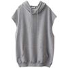 Women's Loose Large Size Simple Sleeveless Hooded Vest Sweater