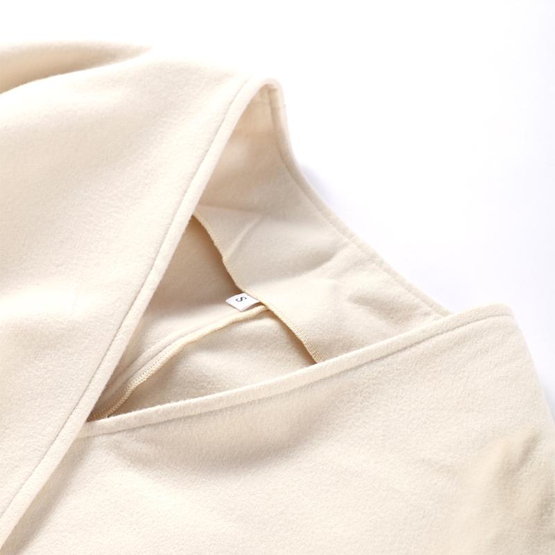 Модное однотонное флисовое пальто с поясом на шнуровке для женщин, элегантная куртка с V-образным вырезом и длинным рукавом, осенне-зимняя женская уличная верхняя одежда