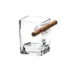 Whiskey Glass with Cigar Holder