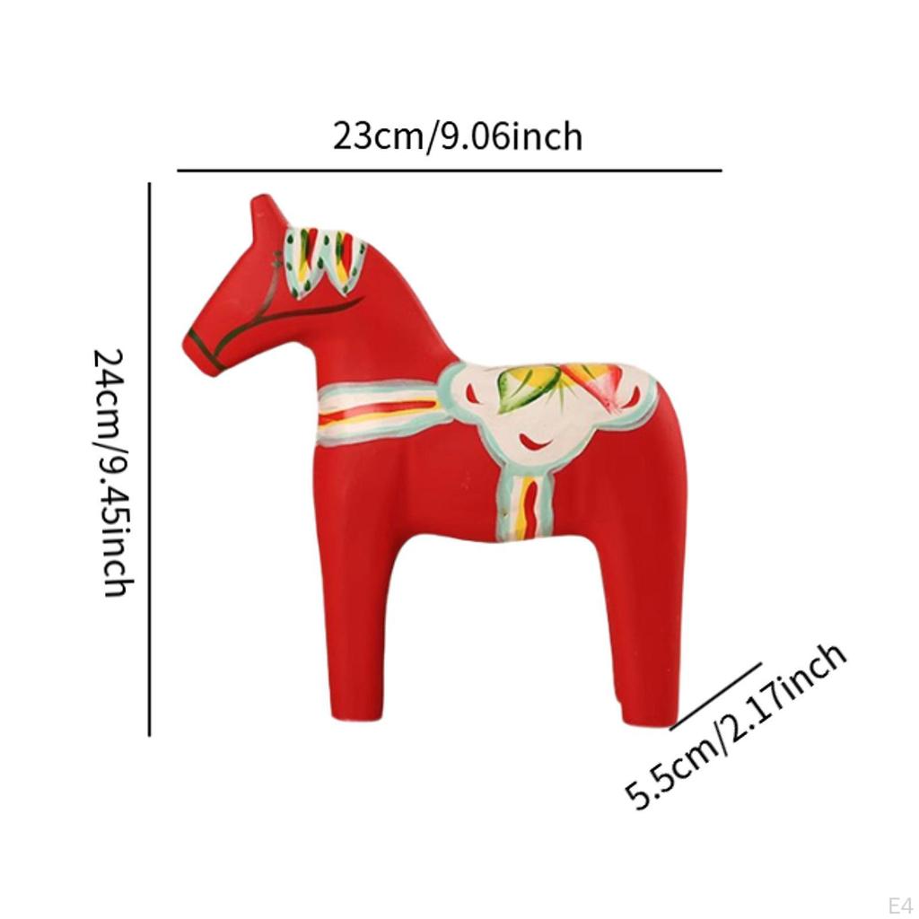 Dala Horse Figurine Swedish Statue Nordic Birthday Gift Collectible Art Crafts Home
