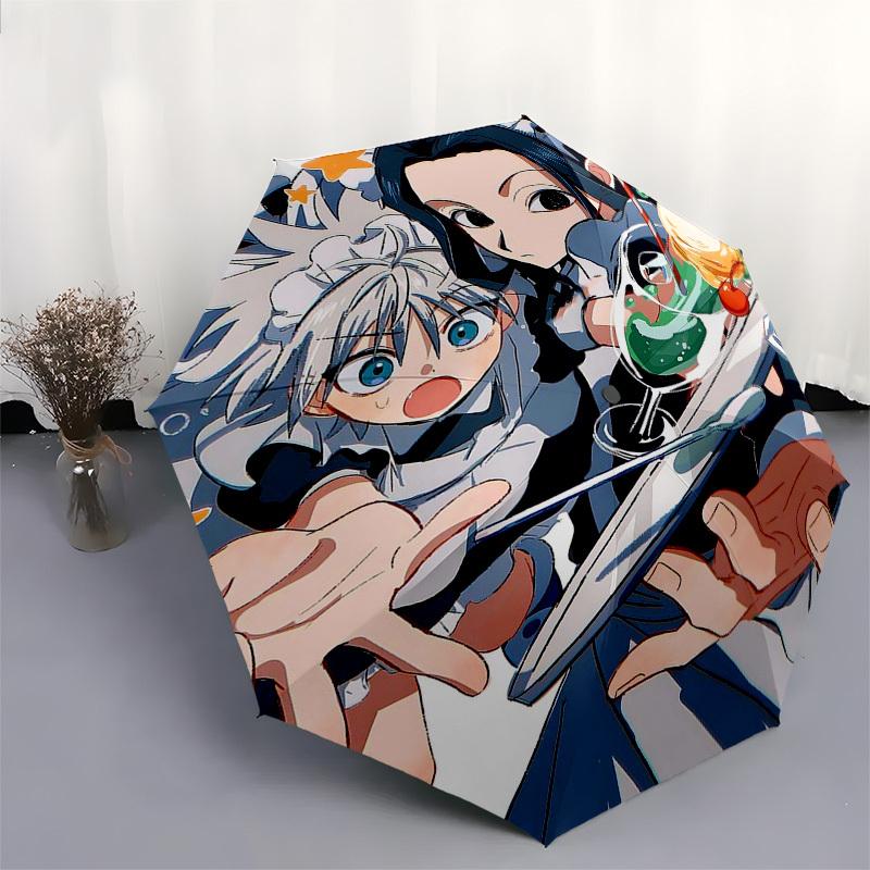 1pc Anime Characters Umbrella: Automatic Opening, Foldable Design, Iron Frame, Outdoor Use, Perfect Gift for Fans, Travelers, Daily Use.I016