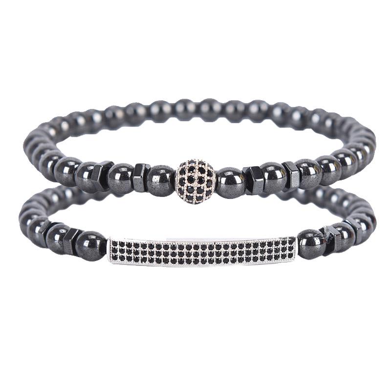 Магнитный гематитовый камень из бисера, браслет, магнит для здравоохранения, мужской ювелирный подарок