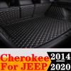 Sinjayer Waterproof Highly Covered Car Trunk Mat Tail Boot Pad Carpet Cover High Side Cargo Liner For JEEP Cherokee 2014