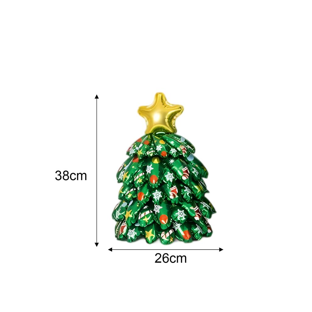 Large 3D Standing Christmas Tree Foil Balloon with LED Lights New Year Party Decoration Supplies Home Xmas Decor Photo Props