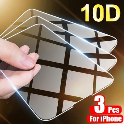 3 шт. полное покрытие закаленного стекла для IPhone 11 12 13 Pro XS Max XR X Защитная пленка для экрана для IPhone 8 6 7 Plus закаленная пленка